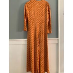 1960s vintage Orange Jumper Long Sleeve Pants Womens Small